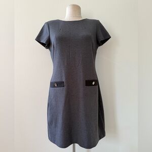 Tommy Hilfiger Contrast-Trim Ponte Knit Shift Dress